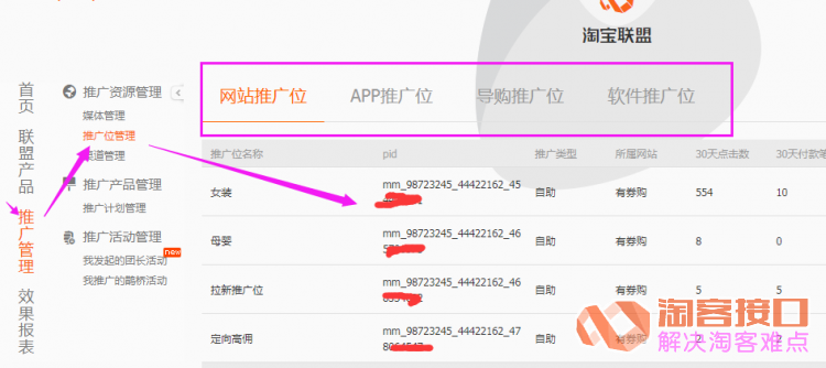 淘宝客怎样获得自己的推广位pid？在淘宝联盟后台哪里找到PID？