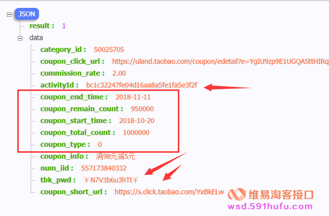 维易高佣金API接口升级啦：高佣API可以延续的二合一链接或淘口令参数中的优惠券信息